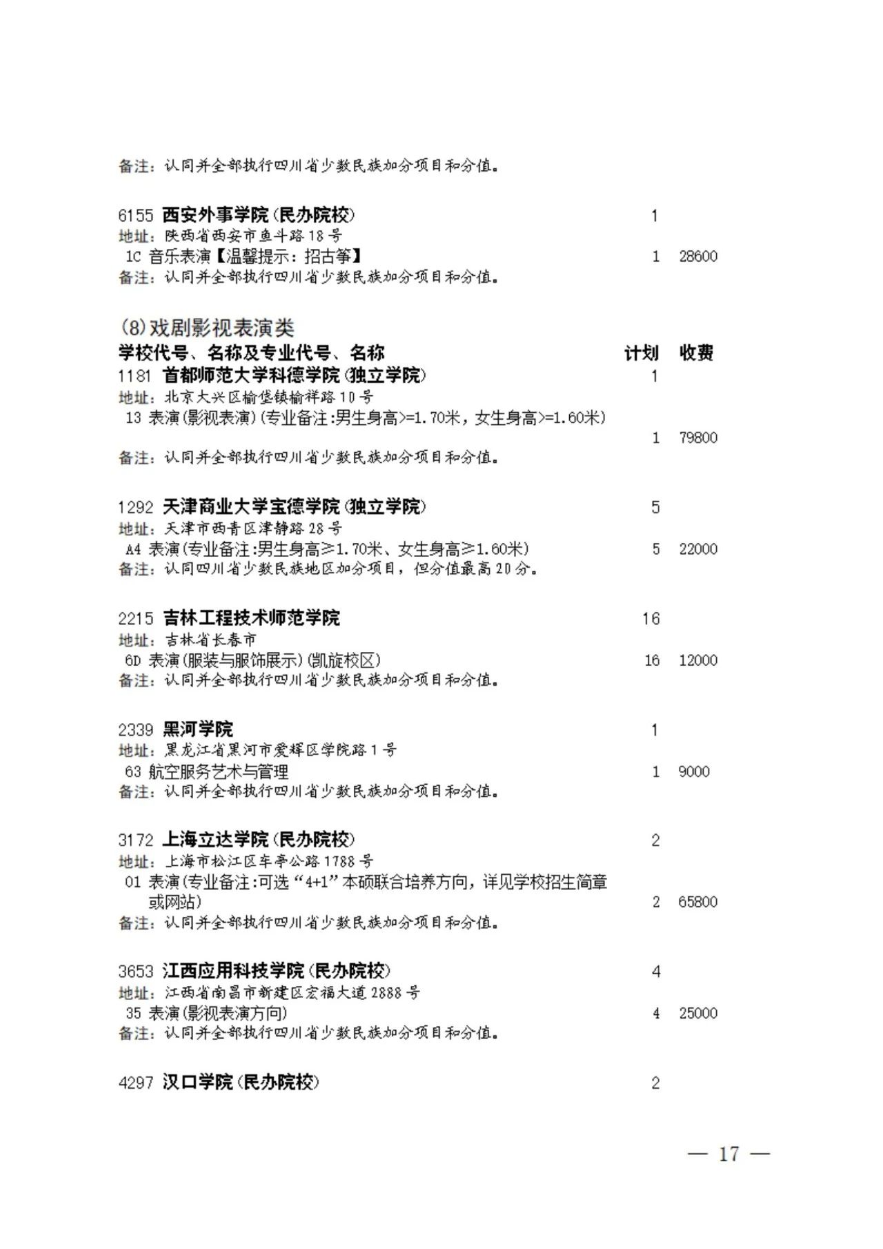 四川省2023年普通高校招生艺术类本科第一批、体育类本科批征集志愿的通知