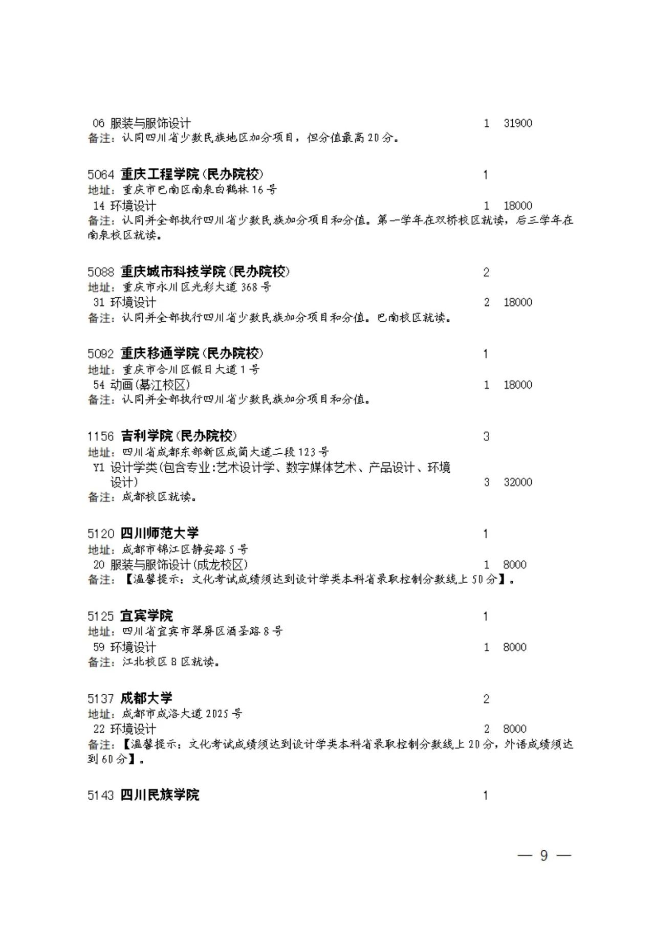 四川省2023年普通高校招生艺术类本科第一批、体育类本科批征集志愿的通知