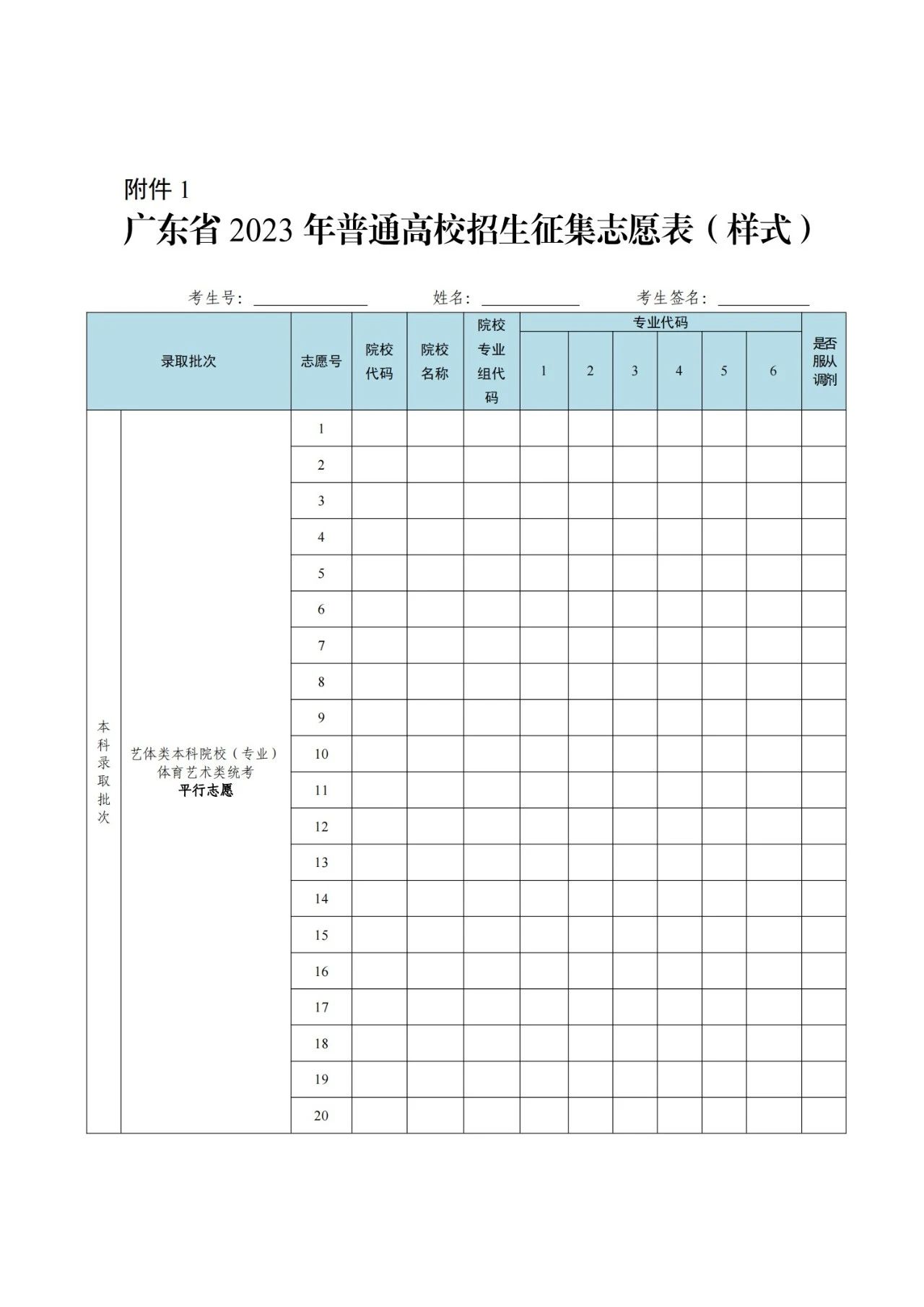 广东省2023年本科批次征集志愿和网上录取工作的通知