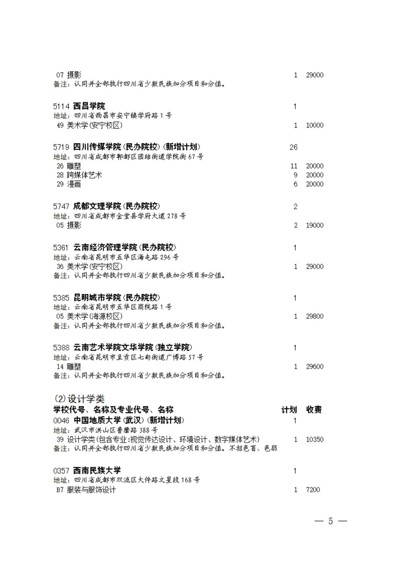 四川省2023年普通高校招生艺术类本科第一批、体育类本科批征集志愿的通知