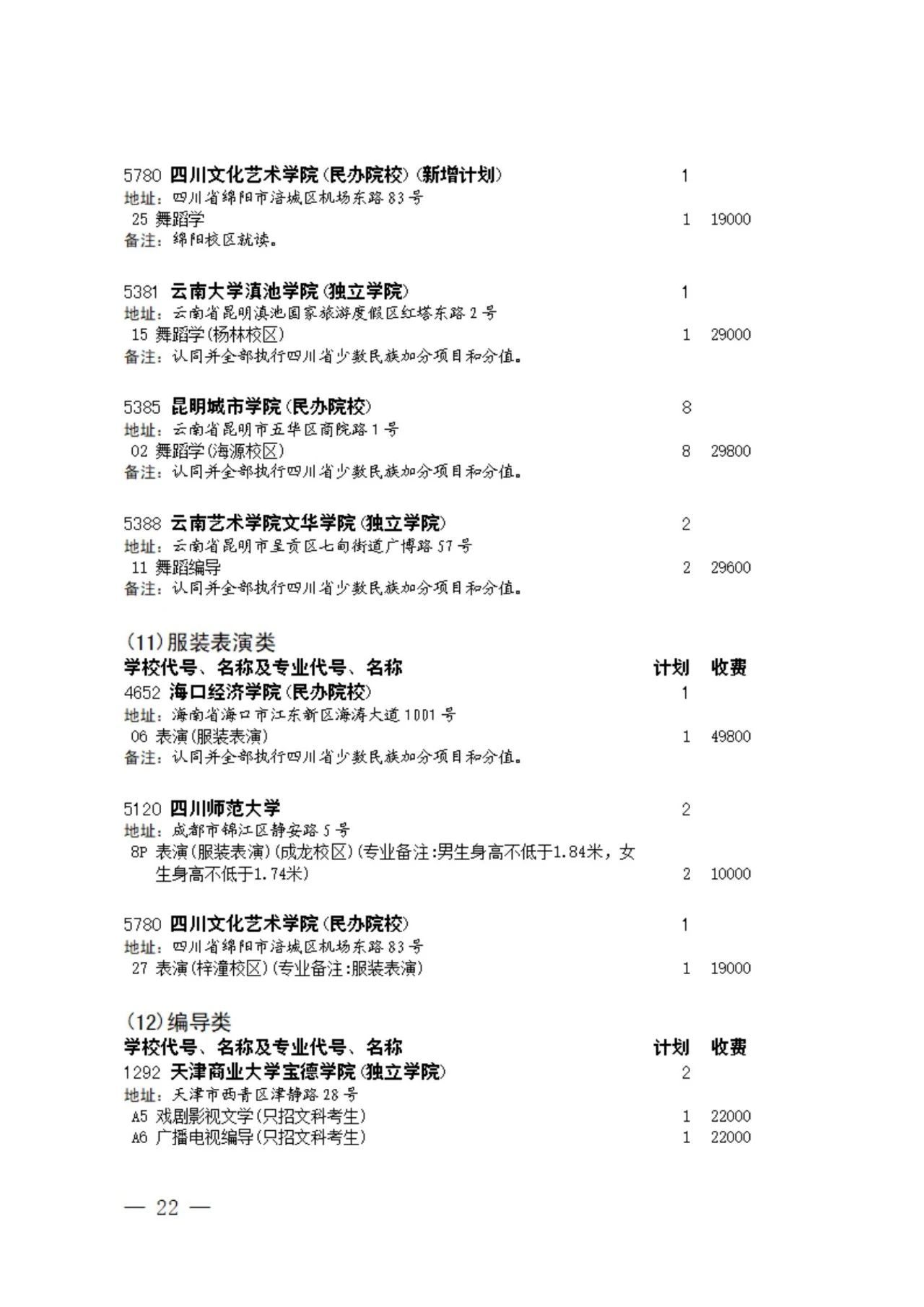 四川省2023年普通高校招生艺术类本科第一批、体育类本科批征集志愿的通知