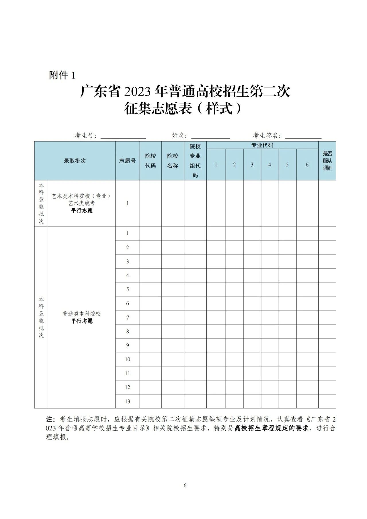 关于做好广东省2023年本科批次第二次征集志愿和网上录取工作的通知