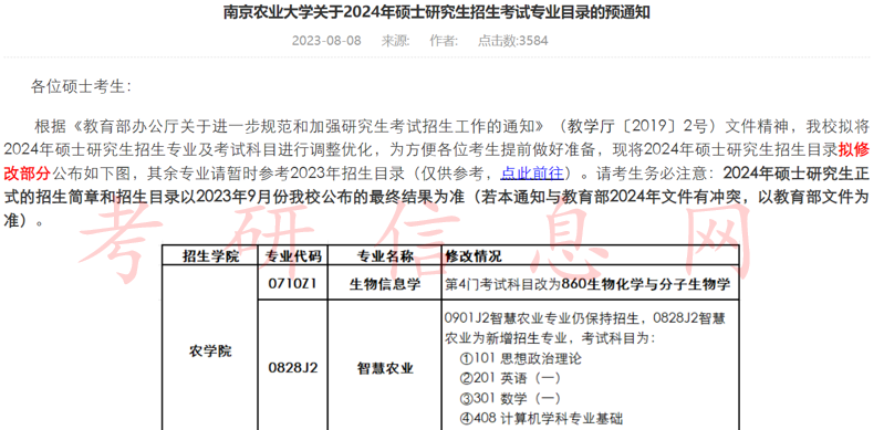 多所高校公布2024年考研招生简章、最新专业目录！