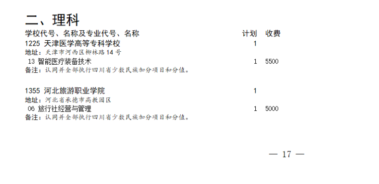 四川省2023年专科批第二次征集志愿的通知（理科）