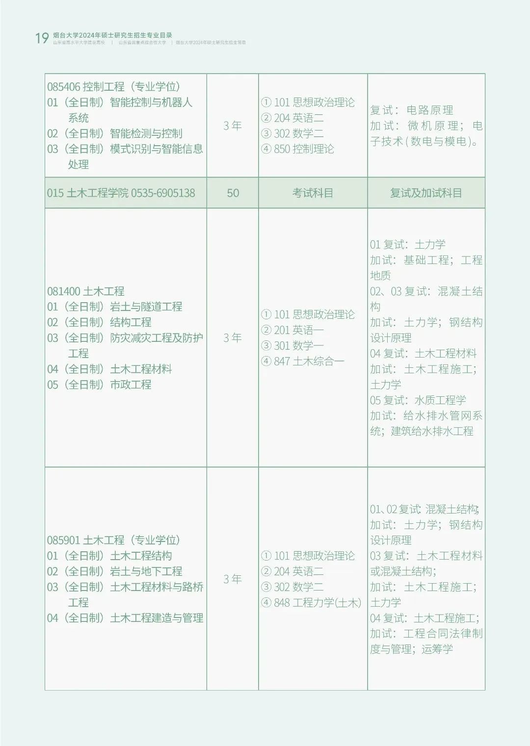 烟台大学2024年硕士研究生招生简章发布！