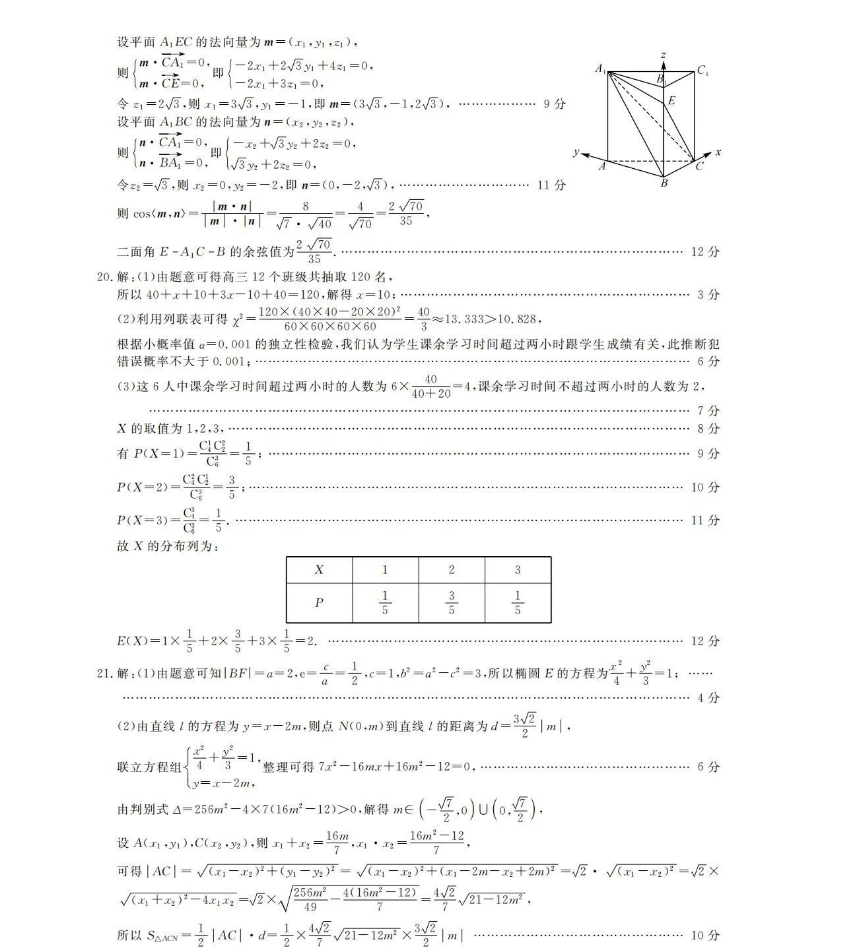 2024届高三数学适应性考试试卷及解析（新高考）