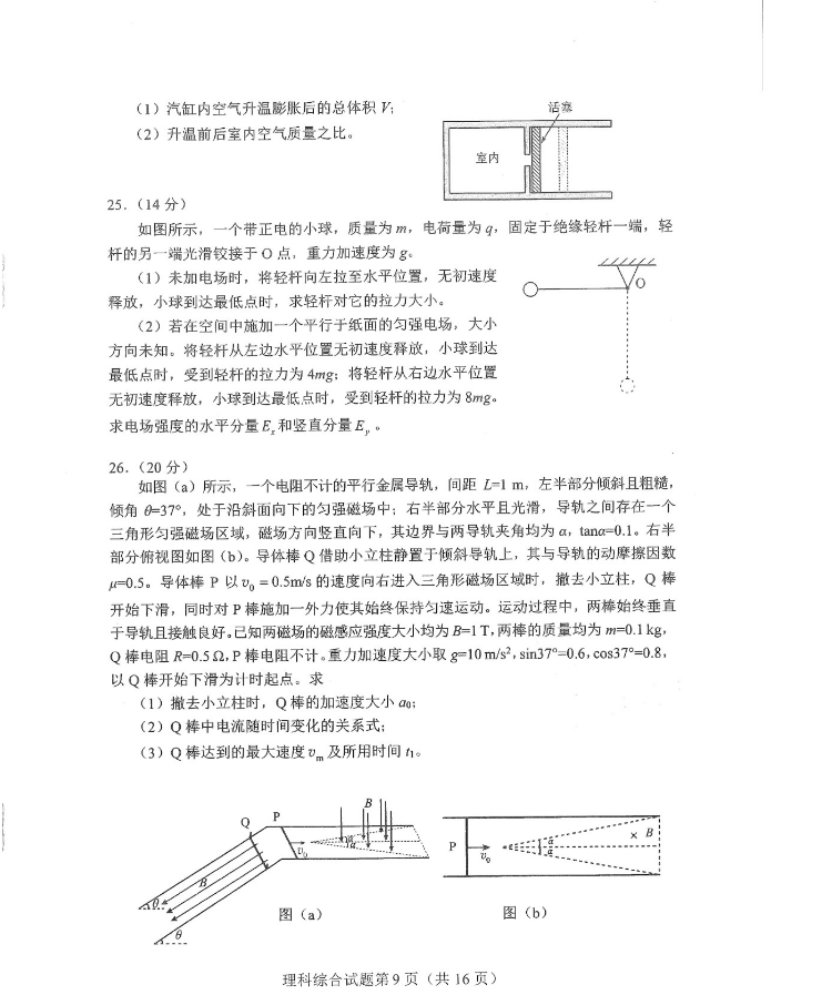 2024届九省联考理科综合试卷【河南省】