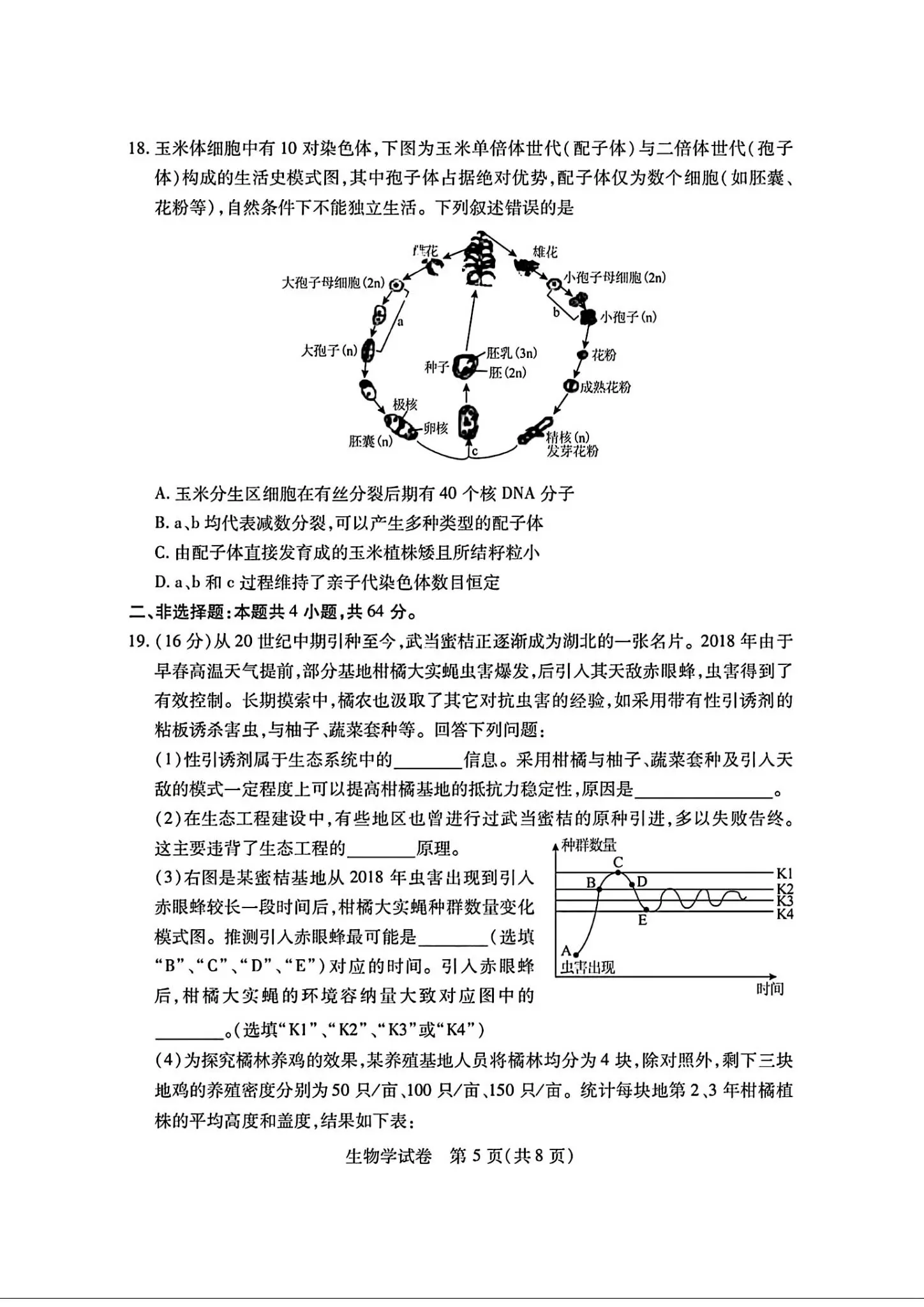 2024湖北七市州高三3月联考试卷及答案汇总（日语、化学、生物、政治、地理）