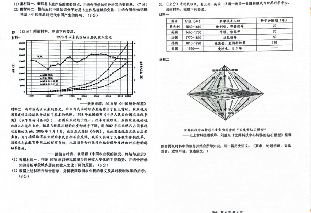 2024年苏锡常镇一模各科目试卷及答案汇总（九科全）