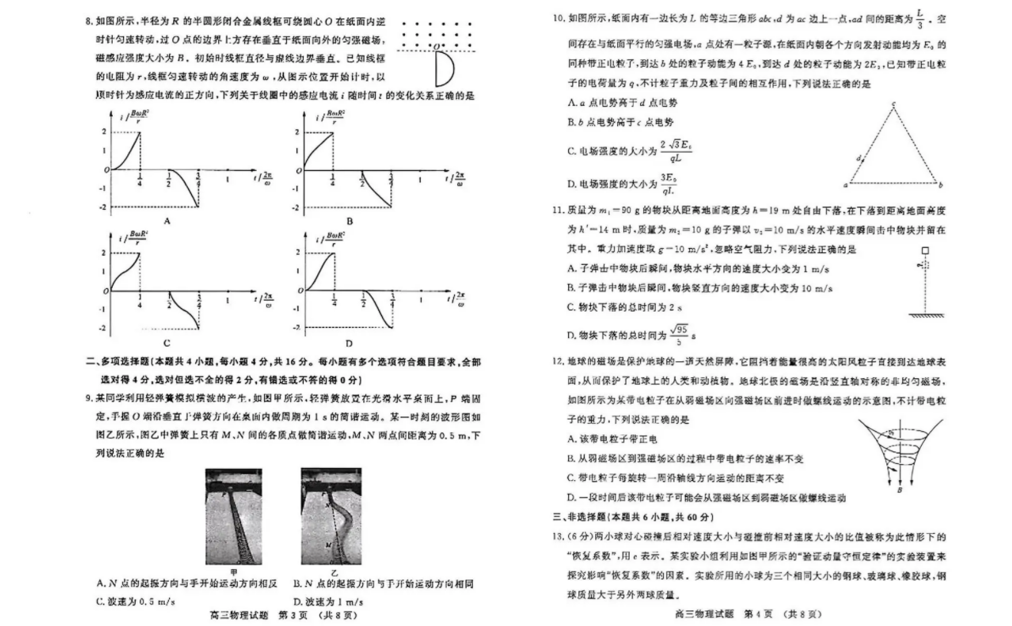 2024年济南高三高考针对性训练试题及答案解析（九科全）