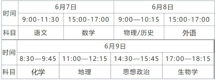 广东2024年高考时间是什么时候？附各科目具体考试时间