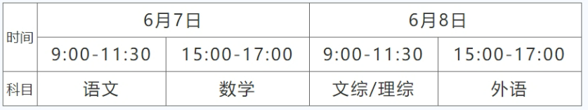 山西2024年高考时间是什么时候？附各科目具体考试时间