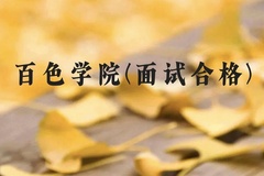 百色学院(面试合格)近三年在广西录取分数线(含2021-2023最低分)