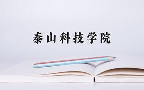 2024年泰山科技学院录取分数线：重庆最低180分