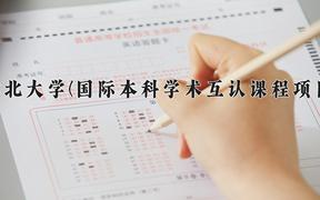 2024河北大学(国际本科学术互认课程项目)录取分数线：河北最低521分