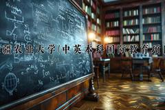 新疆农业大学(中英本科国际教育项目)近三年在云南录取分数线(含2021-2023最低分)