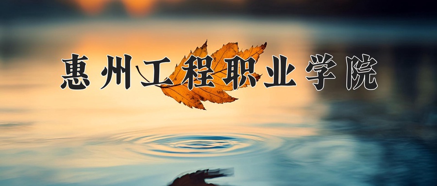 惠州工程职业学院近三年录取分数线及位次:广东2021-2023最低分