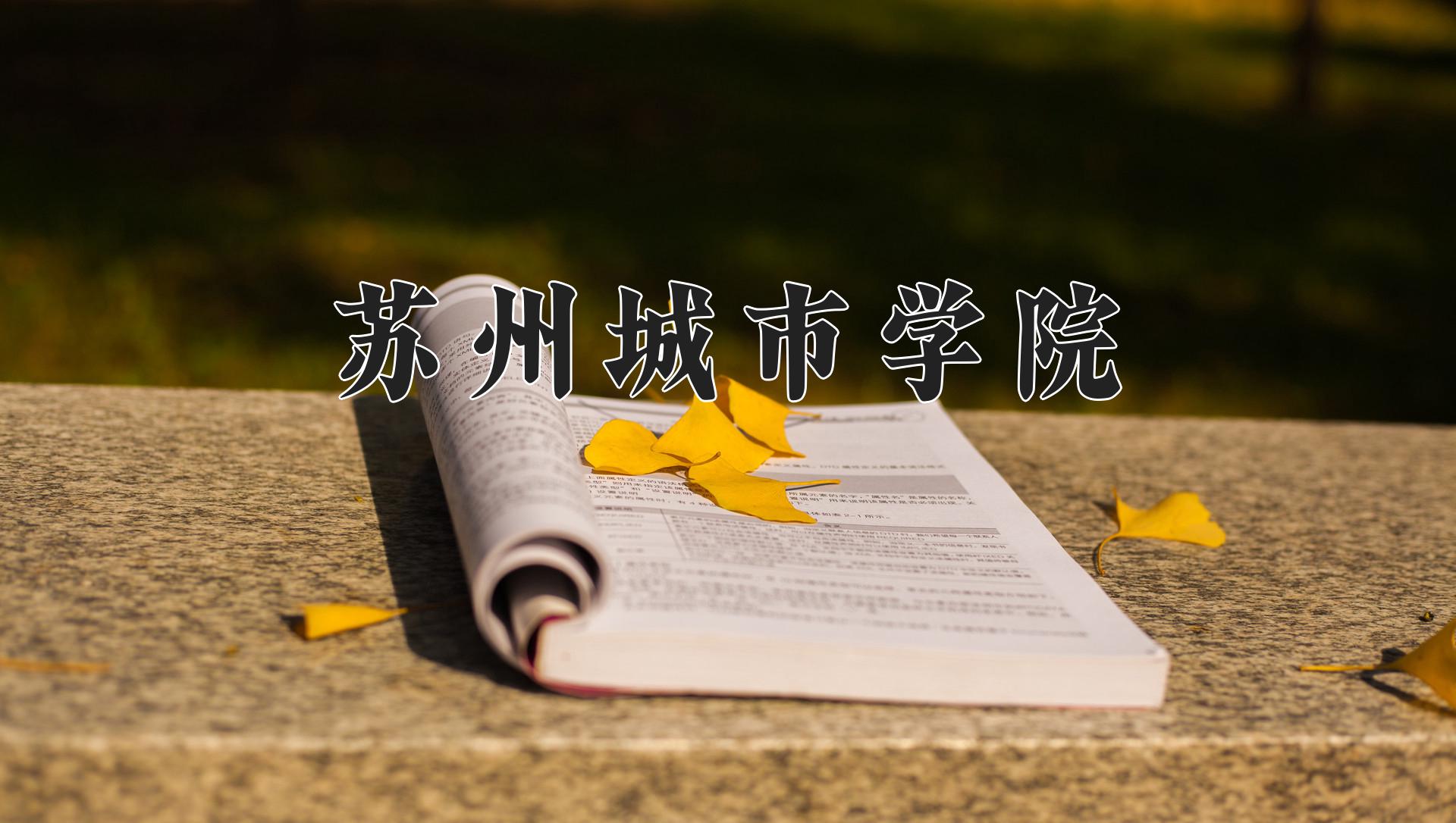苏州城市学院近三年录取分数线及位次:四川2022-2024最低分
