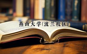 2024年燕山大学(波兰校区)录取分数线，河北最低505分