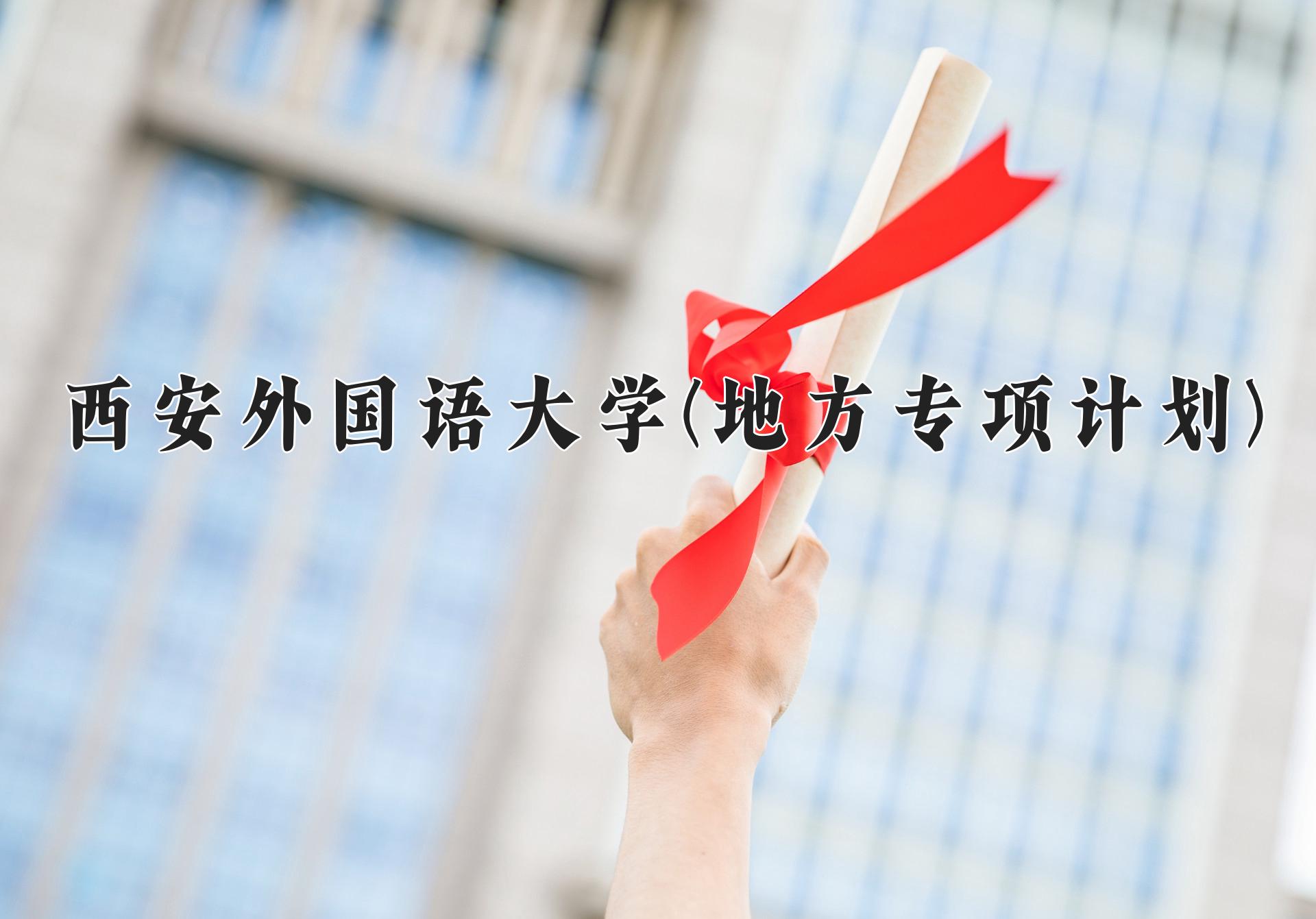西安外国语大学(地方专项计划)
