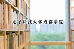 2024电子科技大学成都学院录取分数线：江苏最低476分